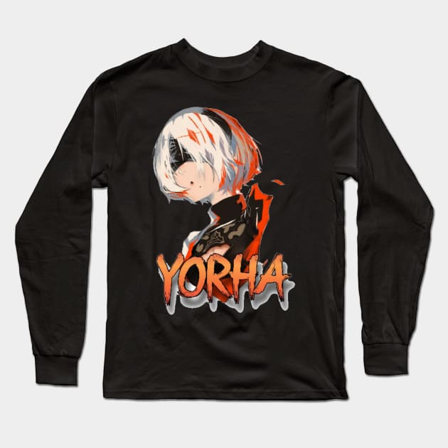 Yorha Long Sleeve T-Shirt by Aezranits